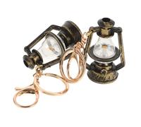 CONGARTENO 2 Llaveros Colgantes Diseño de Lámpara de Queroseno, Decorativos y Modernos, Hechos de Aleación y Plástico, Ideales para Decorar Llaves y Bolsos en Día de Acción de Gracias