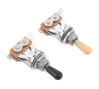CONGARTENO 2 Piezas Accesorios para Guitarra Eléctrica Perillas de Cableado Metal Control de Pastilla de Tres Vías con Tapa Perillas de Volumen y Graves para Electrónica de Guitarra