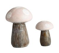 CONGARTENO 2 Piezas Adorno Setas Resina Decoración Jardín Exterior Interior Figuras Hongos Duraderas Colores Vivos para Macetas Paisajes y Huertos