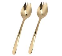 CONGARTENO 2 piezas Cubiertos Spork de Acero Inoxidable Tenedor y Cuchara Multifuncional para Ensalada y Pasta Resistentes al Aptos para Lavavajillas Mango para Uso Cocina y Exterior