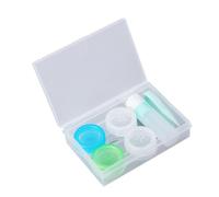 CONGARTENO 2 Piezas Estuche para Lentillas Doble Verde con Frasco de Almacenamiento y Herramientas para Lentes de Contacto Portátil y Compatible Recomendado por Oftalmólogos para Uso Seguro