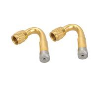 CONGARTENO 2 piezas Extensiones de Válvula de Neumático de Cobre Resistente Adaptador Multifuncional para Coche Moto Bici y Remolque para Inflado Fácil y Práctico
