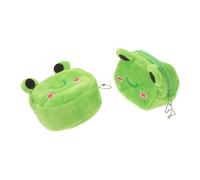 CONGARTENO 2 Piezas Monedero Pequeño con Cremallera de Peluche con Diseño de Bolso Mini para Mujer Cartera Kawaii para Monedas y Llaves para Viajes y Uso Diario