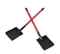 CONGARTENO 2 piezas Pala para Cenizas con Mango Resistente al Calor Pala Metálica Ligera para Limpieza de Chimeneas Estufas y Herramienta Versátil para Remover Brasas y Tierra de Negras