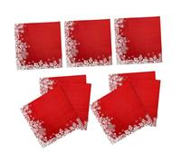 CONGARTENO 20 Hojas Servilletas Desechables Navideñas con de Decoración Festiva Roja y para Fiestas Mesa Elegante Adornos Versátiles para Reuniones Familiares y Cumpleaños