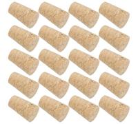 CONGARTENO 20 Piezas Tapones de Corcho Natural Cónicos para Botellas de Vino y Cerveza de Sellado Hermético Reutilizables para Frascos y Botellas de Vidrio para Conservar Sabor y Frescura