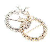 CONGARTENO 2Piezas Anillos de Bufanda Clip para Camiseta Hebillas Elegantes para Bufandas y Chales Accesorios Versátiles