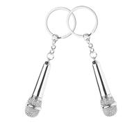 CONGARTENO 2piezas De Metal Micrófono Colgante para Bolsos Decoración De Creativa para Fiesta