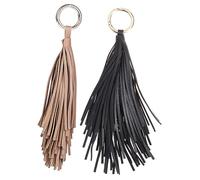 CONGARTENO 2piezas Llaveros De Cuero Flecos Para Mujer De Accesorios Elegantes Para Bolsos Monederos y Claves Para Cumpleaños y Fiestas