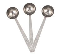 CONGARTENO 3 piezas Cucharas Medidoras de Café de Acero Inoxidable de Cucharas Pequeñas Gruesas para Postres y Pasteles con Mango Ergonómico Diseño Liso y Uso Multifunción para Cocina y Bar