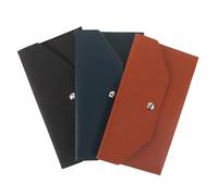 CONGARTENO 3piezas Cartera Minimalista de Mujer Sobres de Cuero PU Carteras Pequeñas para Dinero Organizador de Tarjetas para Finanzas Personales y Recibos