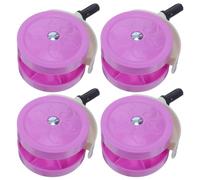 CONGARTENO 4 Piezas 4 Ruedas de Repuesto Desmontables para Cochecito de, Plástico Resistente, Color Morado Claro, 4,13 X 2,75 Pulgadas, Ruedas Giratorias Aplicables Silenciosas para