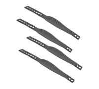 CONGARTENO 4 Piezas Correas Bicicleta Estática Ajustables con Cremallera para Ejercicio Gimnasio Negros Resistente Compatible