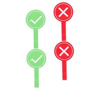 CONGARTENO 4 piezas Paletas de Respuesta para Aula Accesorio Manual Multiusos para Votación y Evaluación Material Antidesgaste Seguro y Cómodo Diseño Ergonómico para Mano