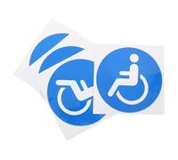 CONGARTENO 4 Piezas Pegatinas para Discapacitados de Rueda Diseño Adhesivos de Accesibilidad para Ventanas de Autos Claras y para el con Movilidad Reducida