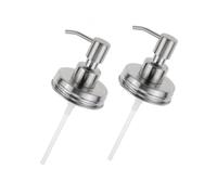 CONGARTENO 4 Piezas Unidades Tapas Dispensador Acero Inoxidable para Loción y Jabón Baño Cocina Recambio Robusto Elegante