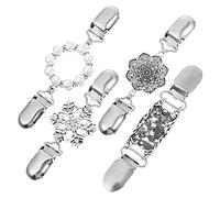 CONGARTENO 4pcs Girls Vestido Cárdigan Cuello Clip Artificial Pearls Blusa Cuello Colllar Clip