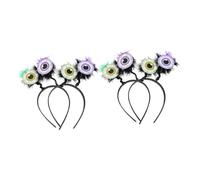 CONGARTENO 4piezas Diadema De Halloween Forma De Globo Ocular Grande Aros Pelo Flexible Diadema De Terror Para Cosplay De Carnaval y Disfraz De Fiesta De Fantasmas