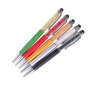 CONGARTENO 5 Piezas Lápiz Táctil con Cristal Decorativo Bolígrafo Capacitivo para Pantallas Táctiles Compatible con Tablets y Teléfonos Incluye Clip Portátil y Punta Negra para Escritura