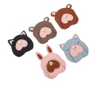 CONGARTENO 5 Piezas Organizador de Cables para Auriculares PU con Diseño Animal Enrollador Portátil para Cables de Datos y Oficina Hogar y Viajes