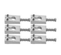 CONGARTENO 6 Piezas de Puente de Trémolo para Guitarra Eléctrica de 6 Cuerdas Piezas de Repuesto de Latón Color Plateado Reemplazo para Reparación de Puentes Compatibles con Modelos