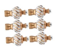 CONGARTENO 6 Piezas Finiales para Barras de Cortina Accesorios Decorativos para Varillas Tapas Protectoras Fáciles de Instalar Compatibles con Barra