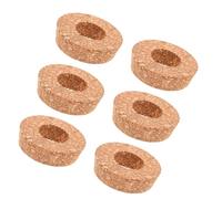 CONGARTENO 6 Piezas Tapones de Corcho para Maceteros Hidropónicos de Tapas de Madera con Agujero Central para Propagación de Plantas Jarrones de Vidrio Transparentes Accesorios Decorativos