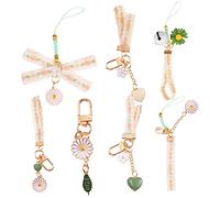 CONGARTENO 7 Piezas Margarita Colgante para Bolso Metal Portátil Accesorio y Duradero para Mujeres Niñas