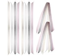 CONGARTENO 8 Pares Cordones de Organza Planos para Botas y Zapatos Deportivos de Colores Rosa Amarillo Antiguo y Negro Accesorios Versátiles para Mujeres y Niñas