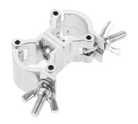 CONGARTENO Abrazadera de Aluminio para Luz Móvil Diseño Cruzado Doble Clip para Truss y Pole Fijación Segura para Iluminación de Escenario Compatible Color Plata