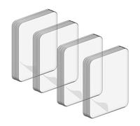 CONGARTENO Almohadillas Adhesivas Transparentes de Doble Cara 80 Piezas Cinta Adhesiva Fuerte Extraíble sin Rastro para Paredes Lisas Montaje Seguro en Vidrio Metal y Madera Pulida Uso