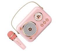 CONGARTENO Altavoz Portátil con Micrófono Inalámbrico de Metal, 10w de Potencia y 15 Metros de Transmisión para Karaoke en Fiestas y Reuniones