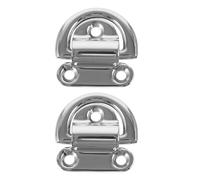 CONGARTENO Anclajes Anillo D Plegable de Acero Inoxidable 6Mm 2 Piezas Herrajes Marinos para Barcos y Remolques Amarre de Alta Resistencia para Cubierta y Equipos