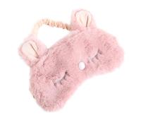 CONGARTENO Antifaz de Seda y Felpa para Dormir Bloqueador de Luz Color Rosa Diseño Conejito Suave y Lavable Adecuado para Viajes Siestas y Descanso Nocturno 1 Pieza