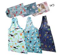 CONGARTENO Bolsa de Compra Portátil Plegable 6 Piezas de Poliéster | Gran Capacidad, Resistente y Firme, para Viajar y Uso Diario, Formato Práctico para Compras y Alimentos