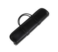 CONGARTENO Bolsa De Cuero Negra Para Flauta Travesera De 16 Orificios, Contenedor Resistente Para Transporte y Almacenamiento De Instrumentos Musicales, Accesorios Prácticos Para Músicos