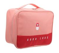 CONGARTENO Bolsa de Portátil Grande Capacidad Organizador Médico Reutilizable Resistente al Desgaste para Camping y Viajes Bolsa Conveniente de Almacenamiento Rosa