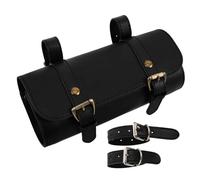 CONGARTENO Bolsa Lateral Rígida Vintage para Motocicleta y Scooter Alforja Trasera de PU Tamaño Mini Bolsa para Herramientas Portátil Compatible Bicicleta Eléctrica y Manillar Adecuado