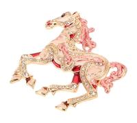 CONGARTENO Broche Caballo con Rhinestones Diseño Animal Encantador Accesorio Femenino para Ropa y Fiestas Aleación de Zinc Duradera Versátil para Eventos y Diario