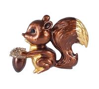 CONGARTENO Broche de Ardilla Adorable Marrón para Ropa Infantil Pin Decorativo Estilo Coreano Alfiler Novedoso para Niñas Accesorio de Moda Juvenil y Obsequio Navideño