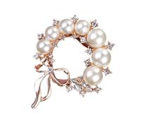 CONGARTENO Broche De Ramillete De Perlas Para Mujeres Broche De Imitación De Gemas Accesorio Para Disfraz Decoración Para Fiesta Banquete Obsequio