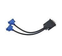 CONGARTENO Cable Adaptador Doble Vga Hembra Divisor Video para Tarjetas Gráficas y Suncomputer Compatible con Monitores Svga y Proyectores Conectores Duraderos Negro y Azul