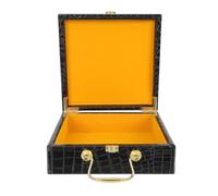 CONGARTENO Caja de Almacenamiento de Madera para Cigarros Portátil Tapa Abatible, Diseño Imitación, Dimensiones 20.5x20.5x7.5 Cm, Adecuado para Viaje y Exhibición Segura