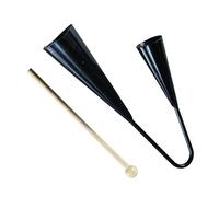 CONGARTENO Campana Agogo De Metal Negra De Dos Tonos Con Palo De Madera, Instrumento De Percusión Para Niños, Juguete Musical Tradicional Adecuado Para Educación y Música Latina