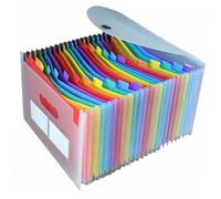 CONGARTENO Carpeta de Archivos Expandible con Bolsillos Transparentes y Cubierta Organizador Portátil para Documentos Oficina Escuela Viaje