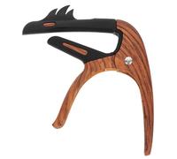 CONGARTENO Cejilla de Guitarra Profesional de Aleación de Zinc Ajustable para Guitarra Acústica y Eléctrica Diseño en Color Madera Oscura Herramienta para Modificar el Tono de Cuerdas