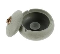 CONGARTENO Cenicero de Decorativo con Tapa Resistente al Viento para Uso Interior y Exterior Diseño Elegante para Oficina Hogar y Patio Fácil de Limpiar y Funcional