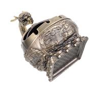 CONGARTENO Cenicero Vintage Resistente al Viento con Tapa y Diseño Dragón Soporte Decorativo de Metal para Hogar y Oficina Ashtray Creativo Antiolores Regalo Elegante y Funcional