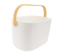 CONGARTENO Cesta de Almacenamiento Portátil PP Resistente Olor Diseño para Drenaje Cesta Práctica para Baño y Aseo Color Amarillo Limón Capacidad Fácil de Transportar