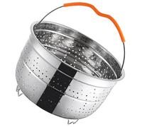 CONGARTENO Cesta Inoxidable con Mango para Vaporera Cesta Metálica Filtrante y Escurridor Reutilizable para Limpieza de Verduras y Frutas Cocina Color Aleatorio Color Aleatorio